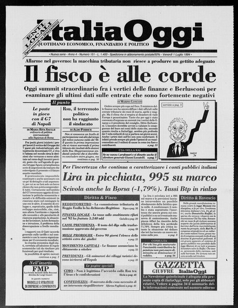 Italia oggi : quotidiano di economia finanza e politica